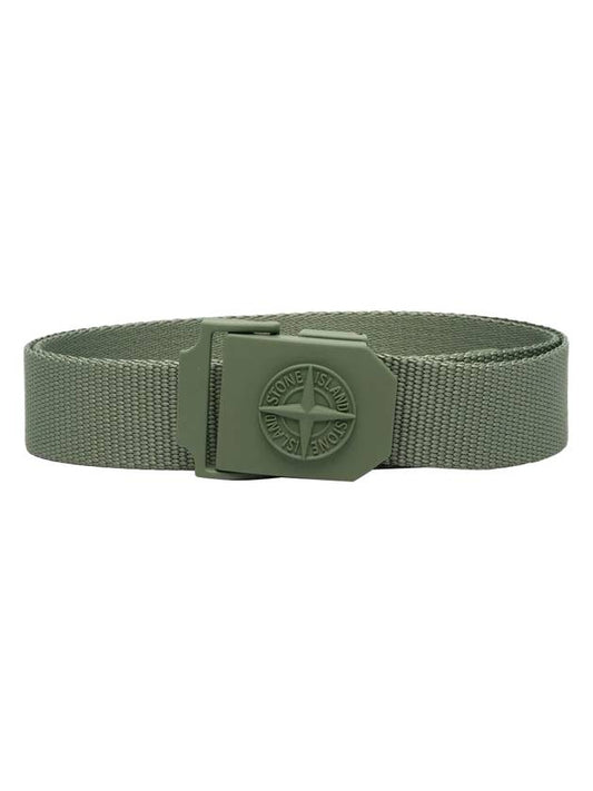 Compass Logo Buckle Belt Olive Green - STONE ISLAND - BALAAN 1