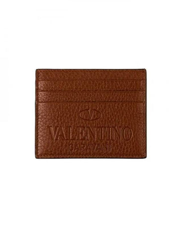 Logo Identity Card Wallet Brown - VALENTINO - BALAAN 1