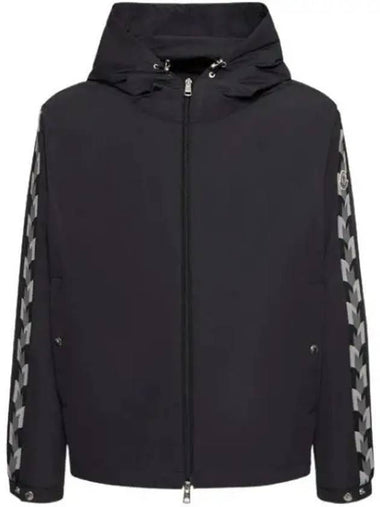 Moyse Logo Zip-Up Hoodie Black - MONCLER - BALAAN 1