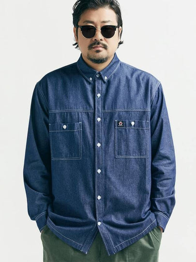 W&P Denim Long Sleeve Shirt Blue - BOOVOOM - BALAAN 2