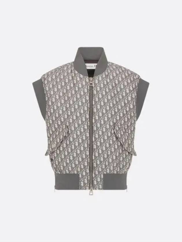 Technical Taffeta Oblique Motif Vest Grey - DIOR - BALAAN 1