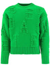 Logo Round Sweater Knit Green - BOTTEGA VENETA - BALAAN.