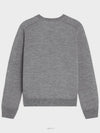 Triomphe Crew Neck Wool Knit Top Grey - CELINE - BALAAN 3