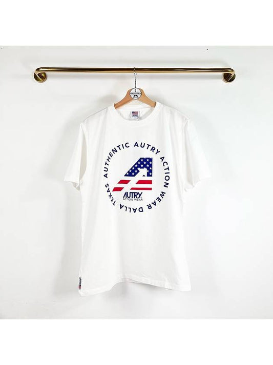 Round Logo Short Sleeve T-Shirt White - AUTRY - BALAAN 2