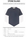 Men's Side Graphic Print Short Sleeve T-Shirt Navy - STONE ISLAND - BALAAN 3