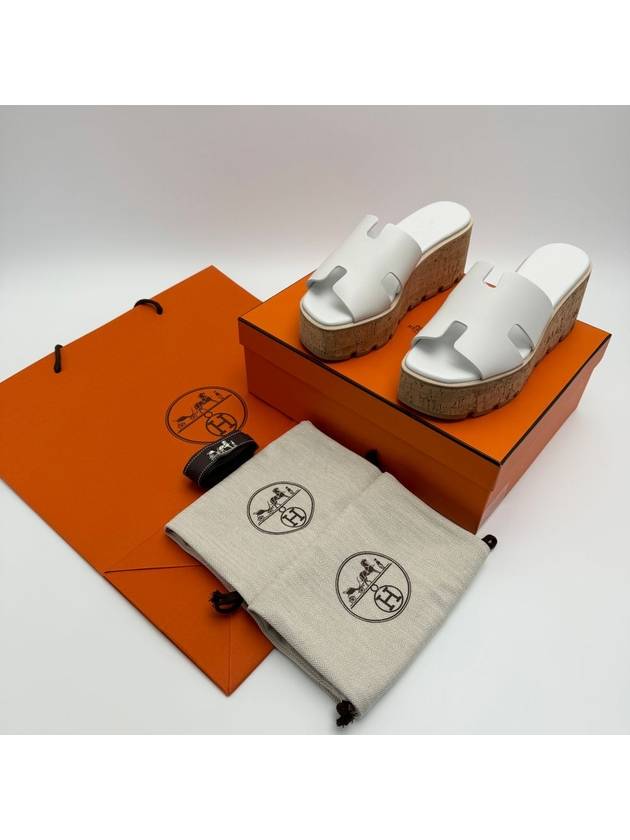 Domestic Eze 30 Slippers Women s Leather Sandals White H221026Z - HERMES - BALAAN 9