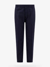 Men's Compass Patch Light Stretch Cotton Canvas Track Pants Navy - STONE ISLAND - BALAAN 2