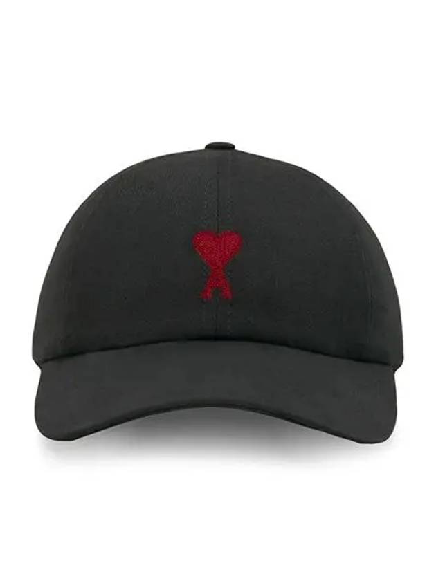 De Coeur Embroidered Logo Ball Cap Black - AMI - BALAAN 3