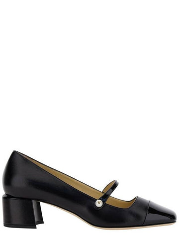 'Elisa 45' Black Pumps With Pearl Detail In Patent Leather Woman - JIMMY CHOO - BALAAN 1