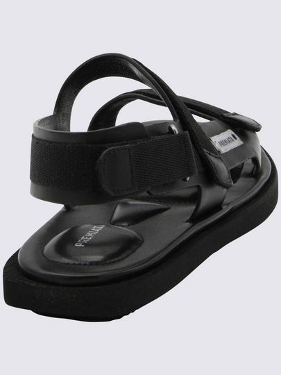 Premiata Black Leather Strap Sandals - PREMIATA - BALAAN 2