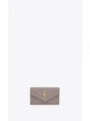 Cassandre Matelasse Fragment Emboss Leather Flap Card Wallet Fog - SAINT LAURENT - BALAAN 2