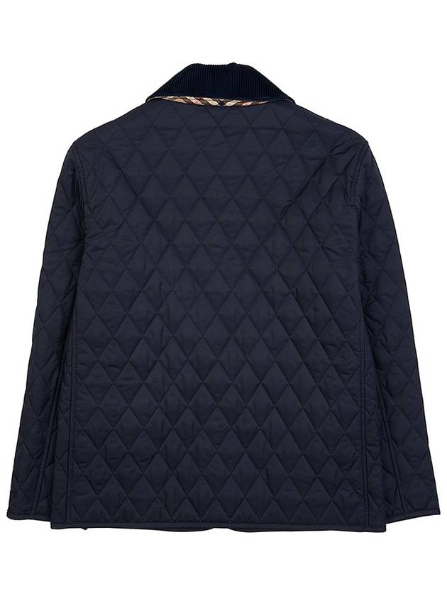 Corduroy Collar Quilted Jacket Dark Blue - BURBERRY - BALAAN 3