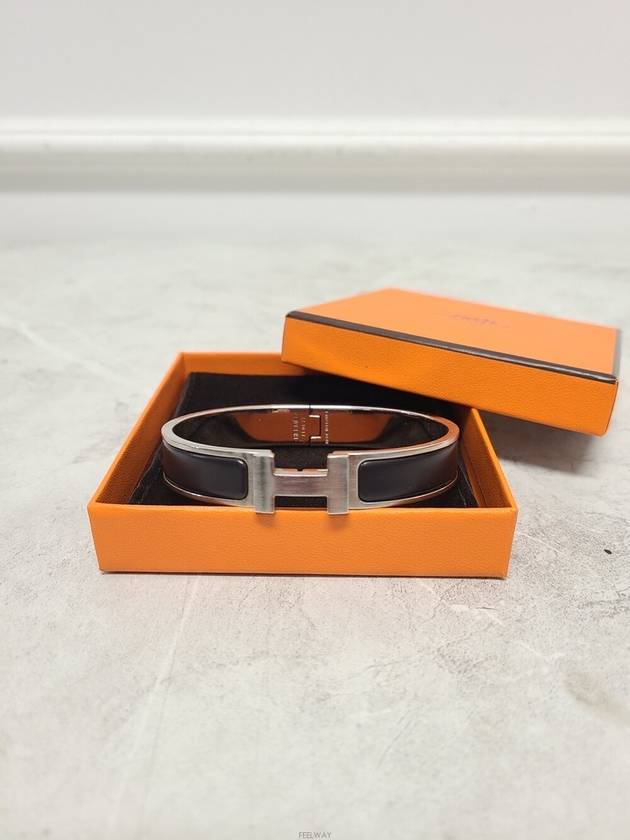 Used luxury goods Lewis It Palladium Noir Matte T5 Click Ache Bracelet - HERMES - BALAAN 5