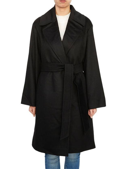 Tigre Wool Robe Single Coat Black - MAX MARA - BALAAN 2