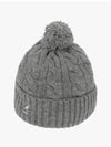 K4460SM GRAY Cable Knit Pom Beanie - KANGOL - BALAAN 3