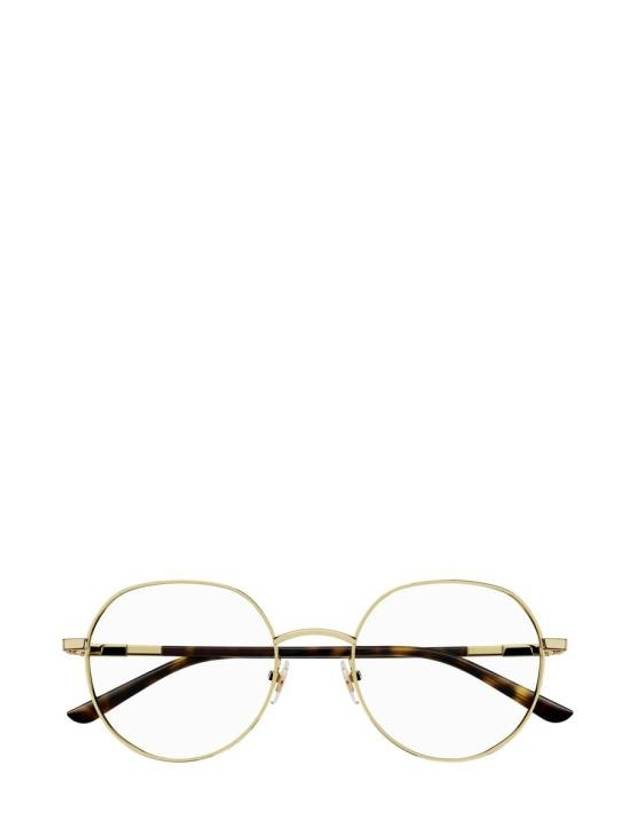 Eyewear Round Metal Eyeglasses Gold Havana - GUCCI - BALAAN 1