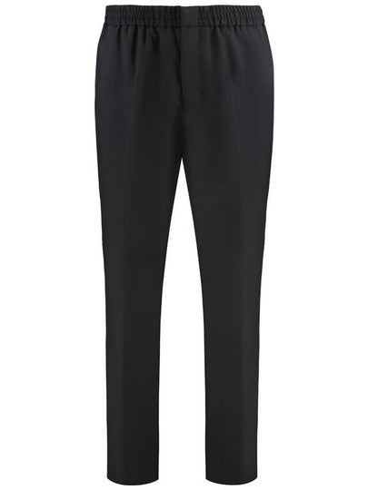 Banding Waist Wool Slacks Black - AMI - BALAAN 2