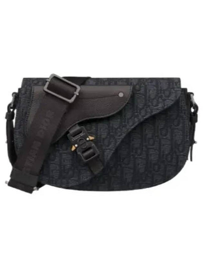 Oblique Saddle Messenger Jacquard Cross Bag Black - DIOR - BALAAN 2