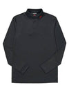 Men's Tour Tech Long Sleeve Polo Shirt Black Melange - J.LINDEBERG - BALAAN 5