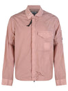 Men's Chrome R Over Shirt Zip Up Jacket Pink - CP COMPANY - BALAAN 2