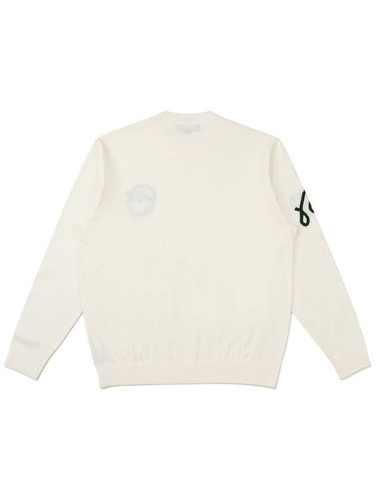 Basic bucket logo sweater IVORY MAN - MALBON GOLF - BALAAN 2