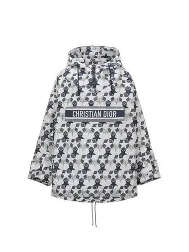 Padded Women s Hooded Anorak Navy - DIOR - BALAAN 1