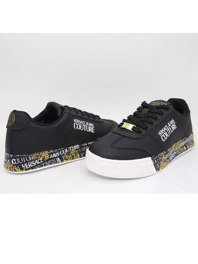 Logo Couture Court 88 Low Top Sneakers Black - VERSACE - BALAAN 2