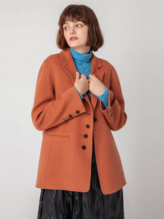 Unbalance Wool Jacket Brick - PAGE STUDIO - BALAAN 1