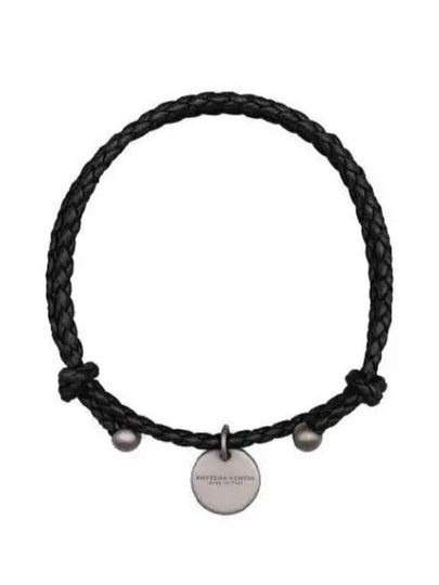 Intrecciato Leather Bracelet Black - BOTTEGA VENETA - BALAAN 2