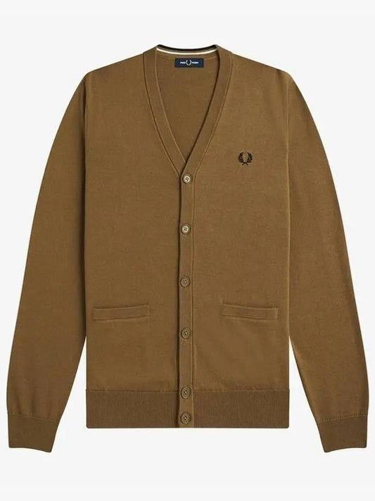 Sharp Classic Cardigan P96 AFPM2319551 Dark Brown 270827 - FRED PERRY - BALAAN 1