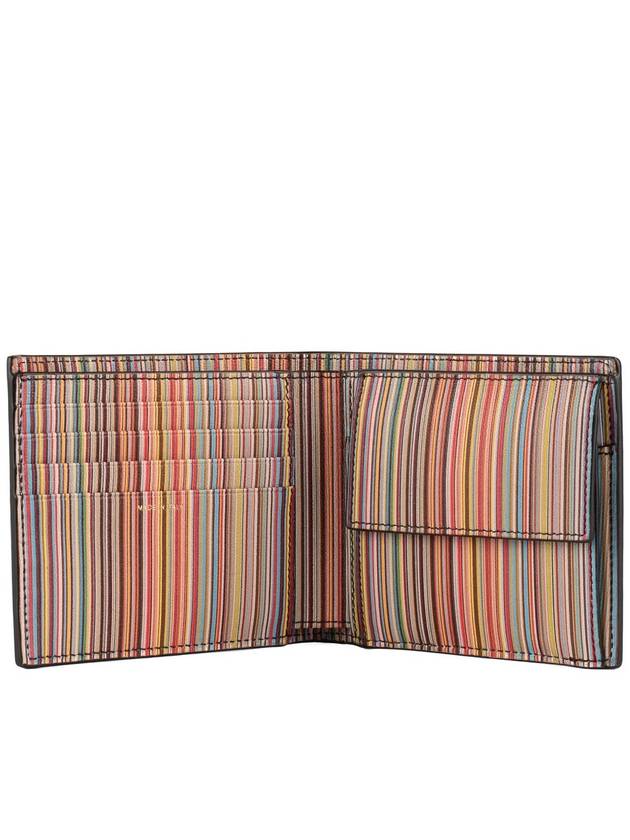 Paul Smith Black Leather Wallet With Signature Stripe Pattern - PAUL SMITH - BALAAN 2