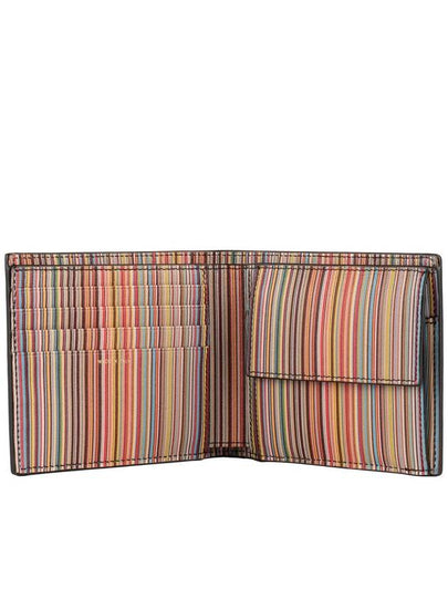 Paul Smith Black Leather Wallet With Signature Stripe Pattern - PAUL SMITH - BALAAN 2