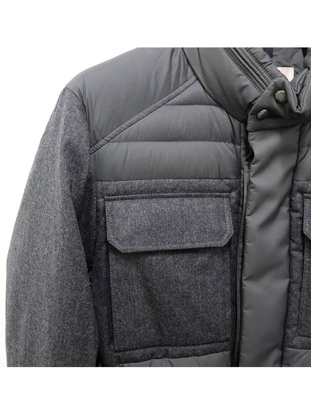 Men s Logo Patch VALLANTA Down Padded Jacket Dark Gray 1A00046 596K7 927 - MONCLER - BALAAN 4