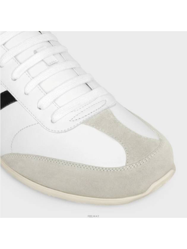 JoGGer Triomphe Calfskin Low Top Sneakers White - CELINE - BALAAN 4