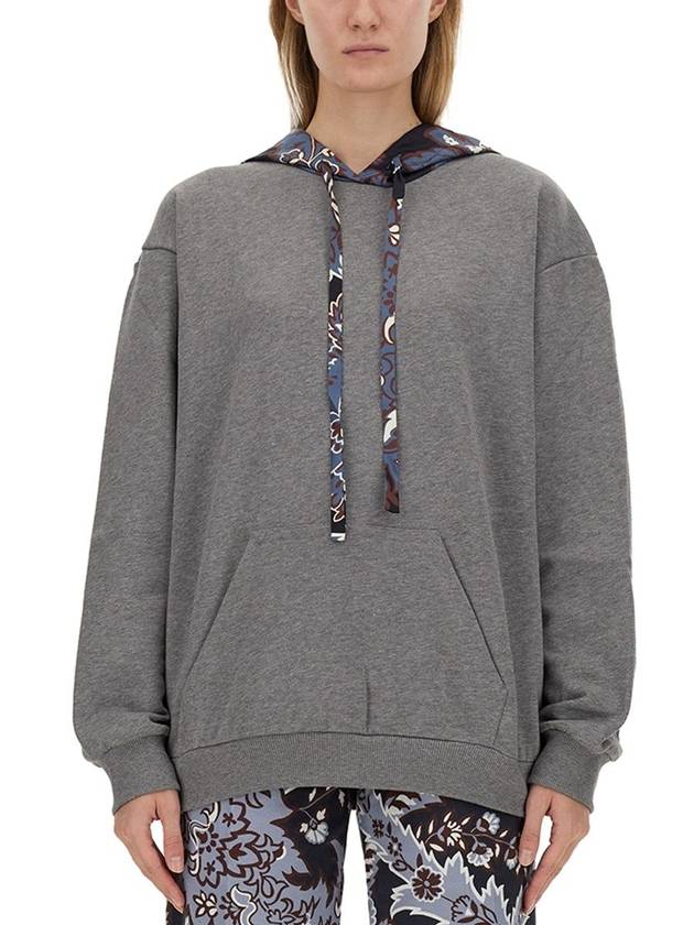 Etro Grey Cotton Blend Sweatshirt - ETRO - BALAAN 1