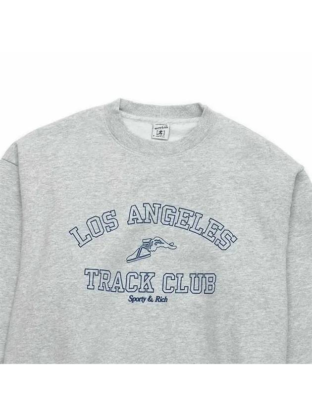 Track Club Logo Print Sweatshirt Gray - SPORTY & RICH - BALAAN 4