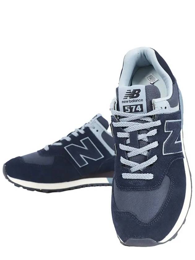 574 Lace Up Low Top Sneakers Blue - NEW BALANCE - BALAAN 3