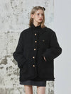 OVERFIT TWEED JACKET BLACK - ANOETIC - BALAAN 4