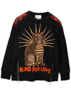 10Th Anniversary Stud Embroidery Sweatshirt Black - GUCCI - BALAAN 3