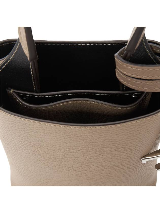 Micro Leather Mini Tote Bag Beige - TOD'S - BALAAN 9