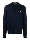 Fox Head Patch Classic Cardigan Navy - MAISON KITSUNE - BALAAN 2