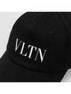 VLTN Logo Base Ball Cap Black - VALENTINO - BALAAN 4