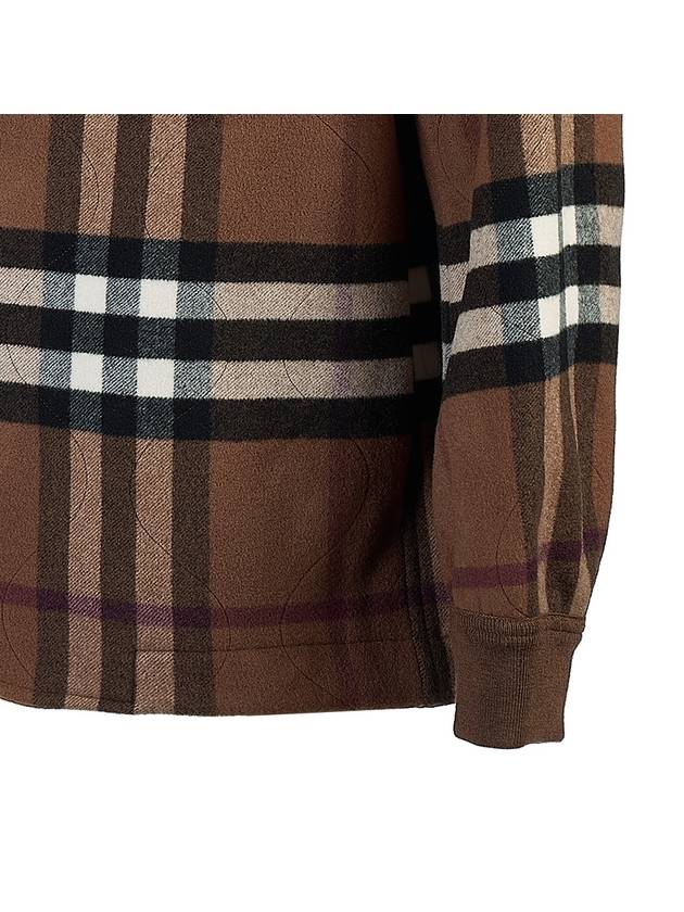 Quilted Check Wool Blend Bomber Jacket Dark Birch Brown - BURBERRY - BALAAN 7