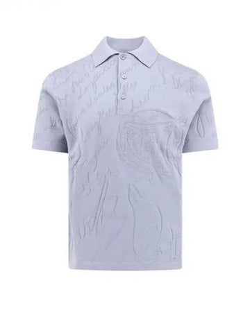 BRLUTI Scritto Cotton Silk Polo Shirt - BERLUTI - BALAAN 1