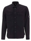 Men's Gabardine Lens Wappen Long Sleeve Shirt Black - CP COMPANY - BALAAN 2