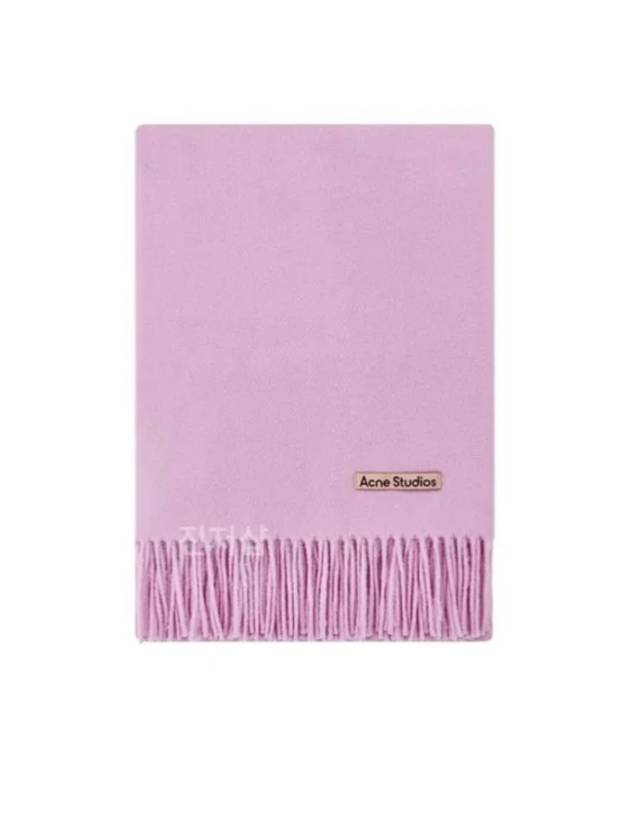 Logo Wool Fringe Muffler Candy Pink - ACNE STUDIOS - BALAAN 2