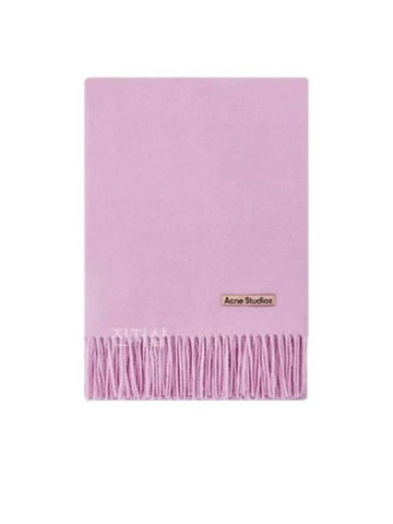 Logo Wool Fringe Muffler Candy Pink - ACNE STUDIOS - BALAAN 1