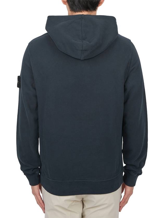 Wappen Patch Brushed Cotton Fleece Hoodie Navy - STONE ISLAND - BALAAN 4