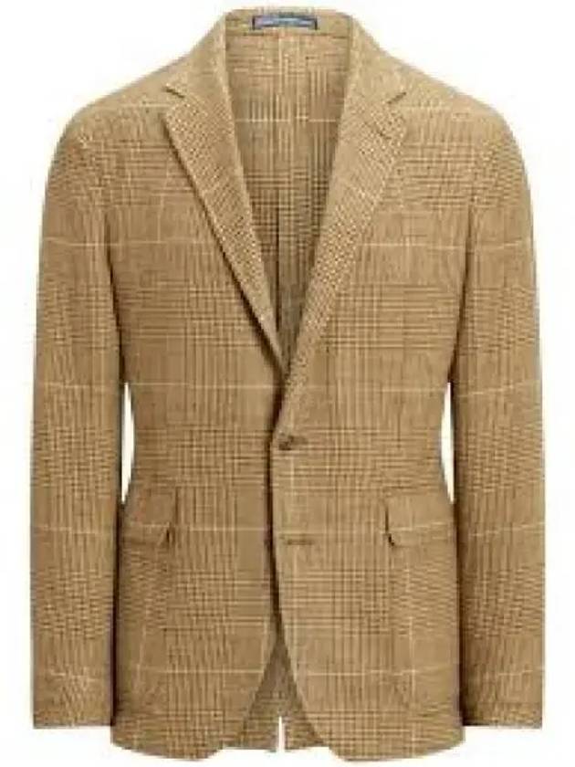 Soft plaid silk blend suit jacket brown 1236770 - POLO RALPH LAUREN - BALAAN 1