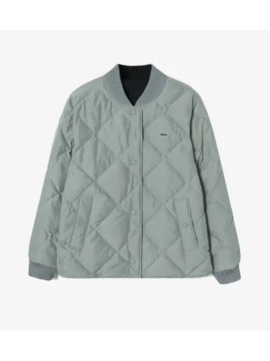 Women s Reversible Quilted Down Khaki Black - LACOSTE - BALAAN 1